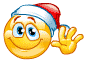 Waving Smiley Santa Emoticons